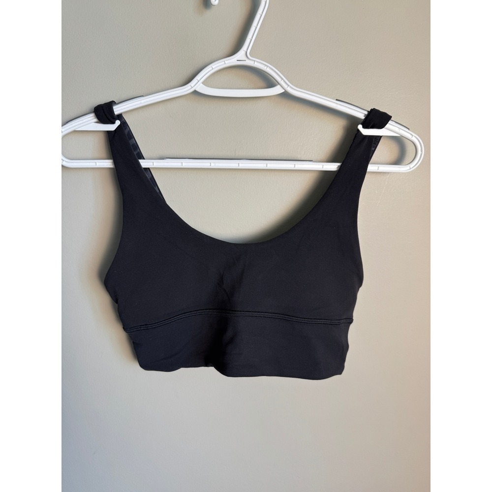 Lululemon Womens Black Align Reversible Bra 4 Activewear Yoga Athleisure Light